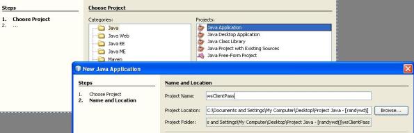 New Project - Java Application